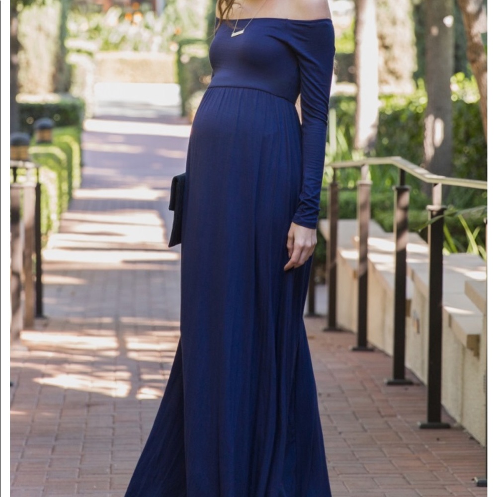 Pink blush maternity dress